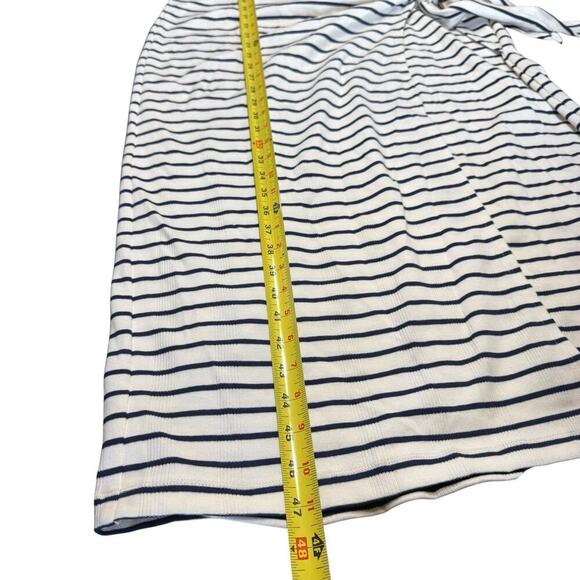 Evereve Cassie Dress Ivory Navy Stripes Faux Wrap XL Sailorchic Fishermancore - Picture 11 of 11
